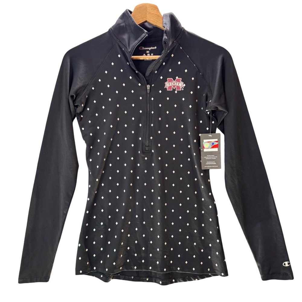 Mississippi State University Quarter Zip Women XS Champion Athletic Pullover NWT